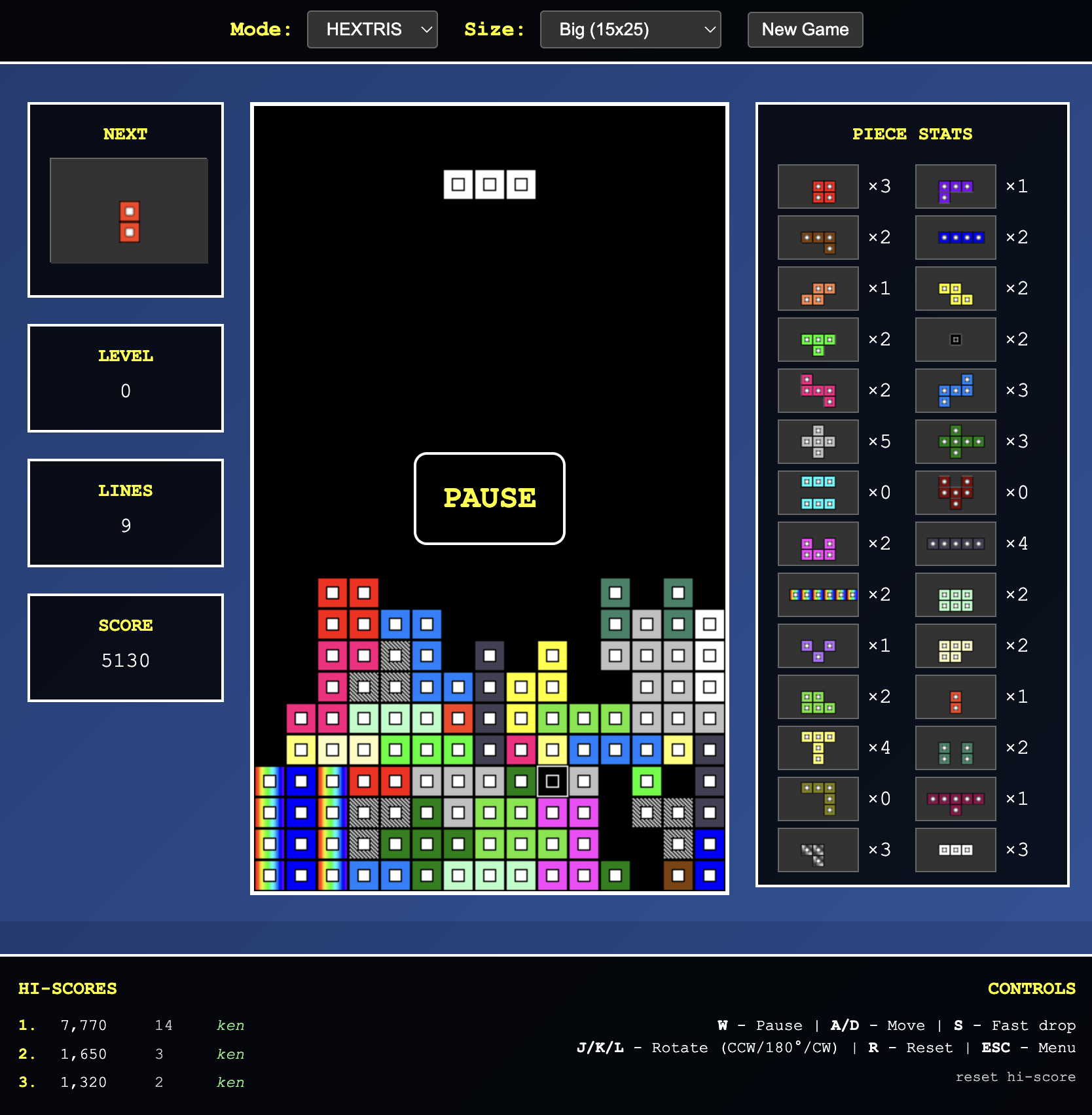 Blocks - Tetris-Like Game (Web Port)