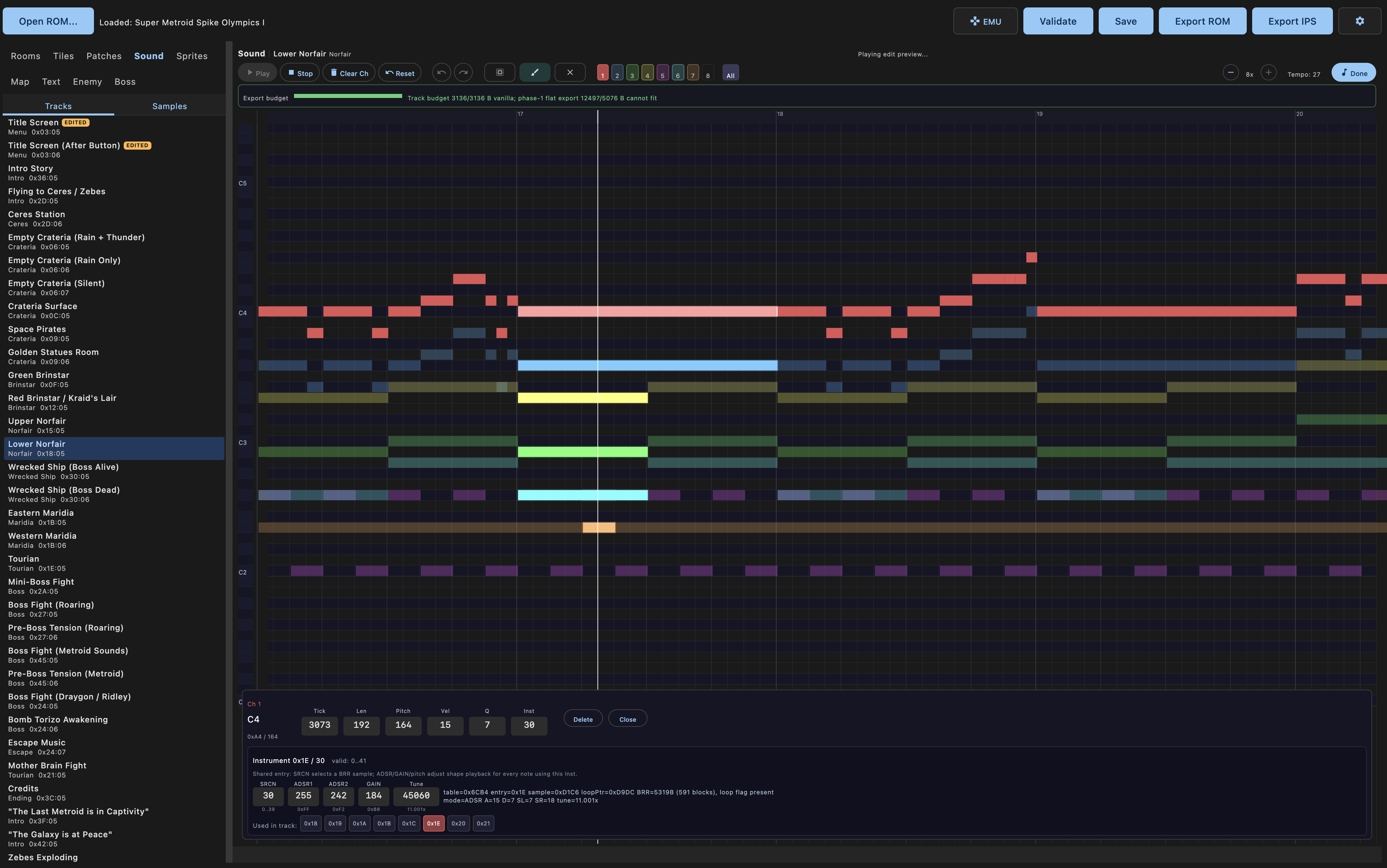 SMEDIT - A Super Metroid ROM Editor