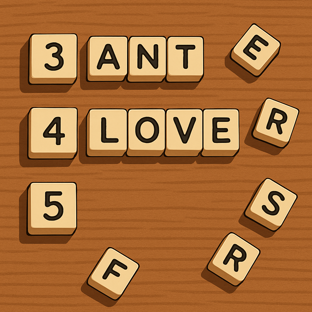 Wordice - Build Words with Letter Dice + Constraints